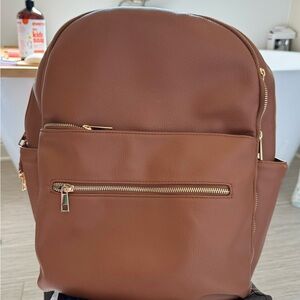 Brown Leather Diaper Bag